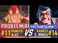 SF6 🤜 PROBLEM X (#11 Ranked Alex) vs RIKEMANSBARNET (#14 Ranked E.Honda) 🤛 SF6 High Level Gameplay