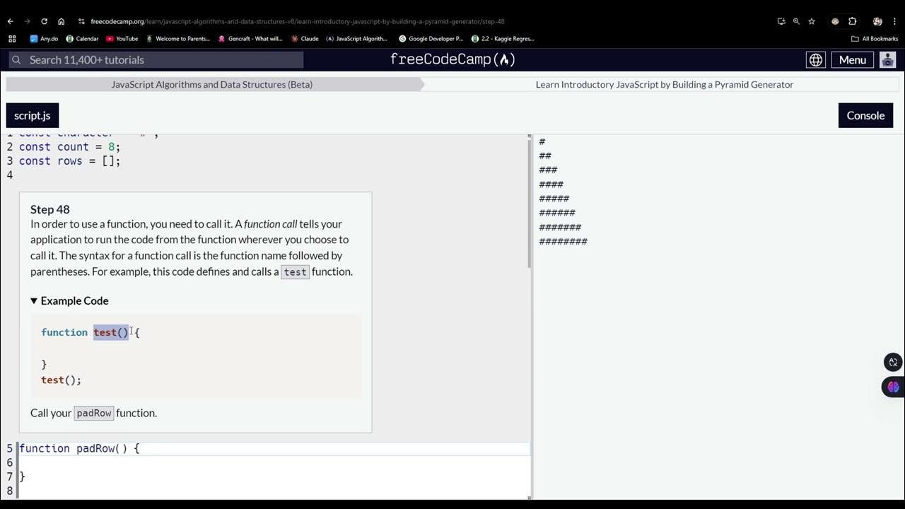 Building a Pyramid Generator Javascript 48 - YouTube