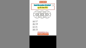 Count Circle || SSC GD CHSL CGL #reasoning