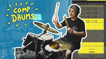 Comping REAL MULTITRACK DRUMS in Ableton Live 11 using LINK TRACKS and TAKE LANES!