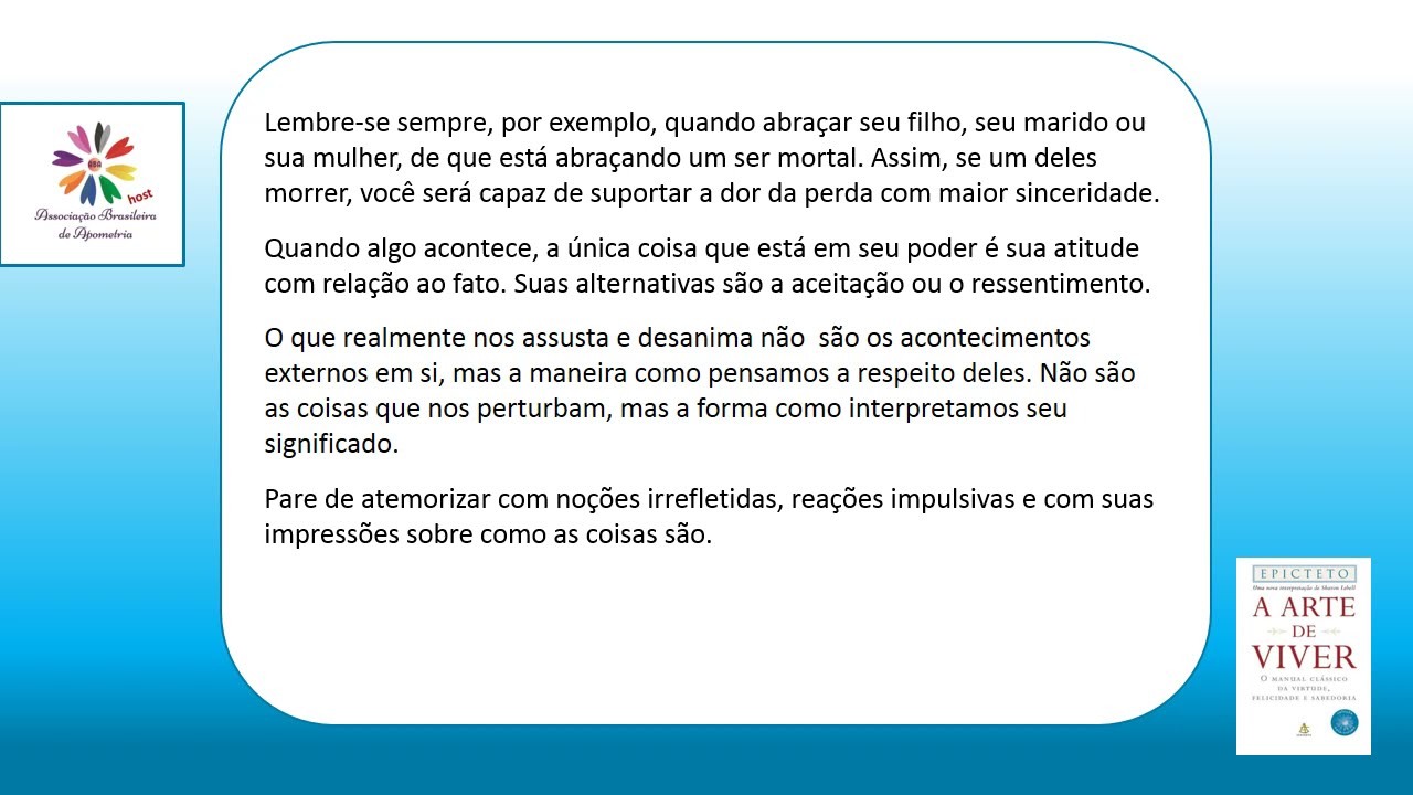 A Arte de Viver nº 05 Epicteto - YouTube