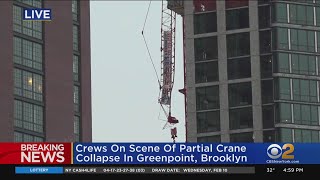 Crews On Scene Of Partial Crane Collapse In Greenpoint, Brooklyn