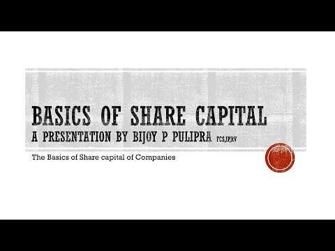 Basics of Share Capital 