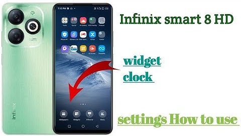 infinix smart 8 HD widget clock settings hidden features || How to use