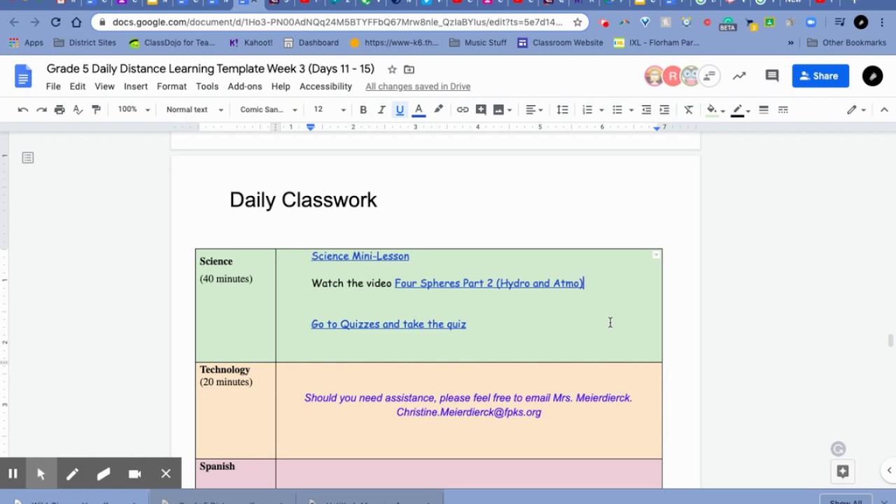 Science Lesson 04/01