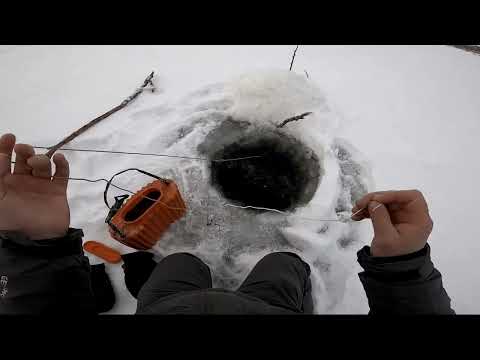 (13)Рыбалка на Енисее. Проверка и установка продольного перемёта на налима.