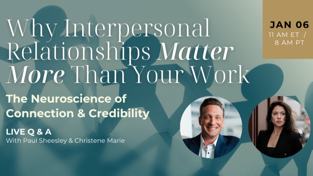 Why Interpersonal Relationships Matter More Than Your Work - LIVE Q&A