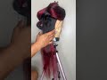 Ten year old Wig Revamp; upart wig; custom crimson red