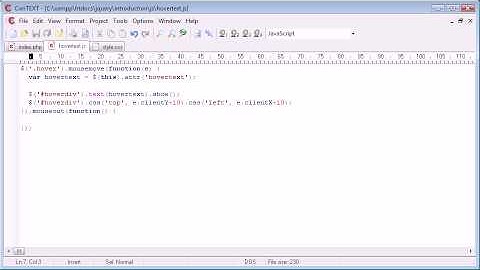 jQuery Tutorial - 51 - Hover over description