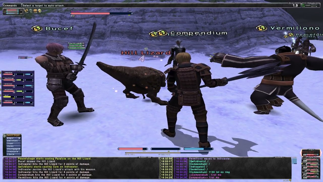 HorizonXI FFXI Warrior Valkurm Dunes Level 12-14