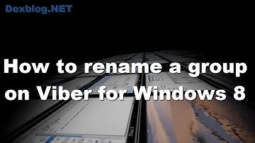 How to Rename a Group on Viber for Windows 8