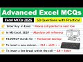 🔥 Top 50 Advanced Excel MCQs | Most Expected Questions 2026