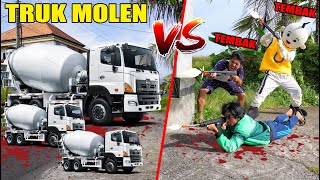 PASUKAN UPlIN VS TRUK MOLEN! UPlIN JADI BATU?!