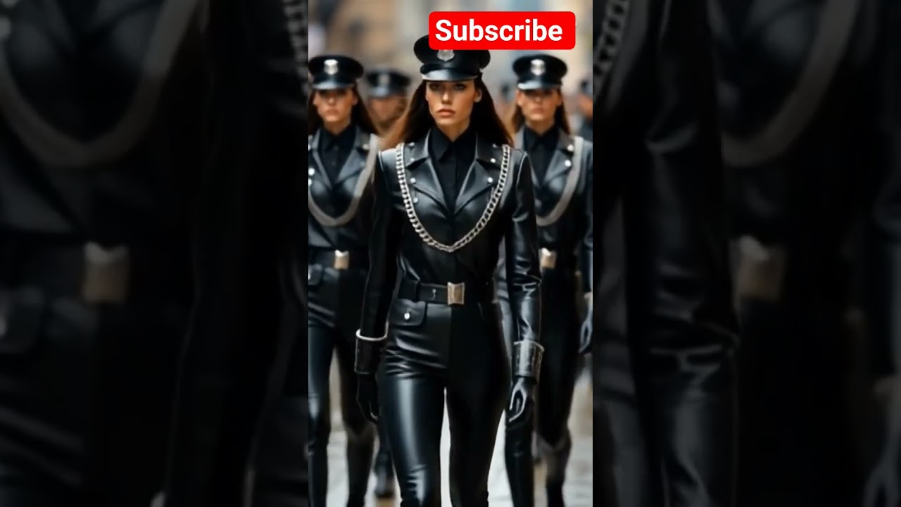 elite female soldiers military parade 🎖️💪 Black 🖤