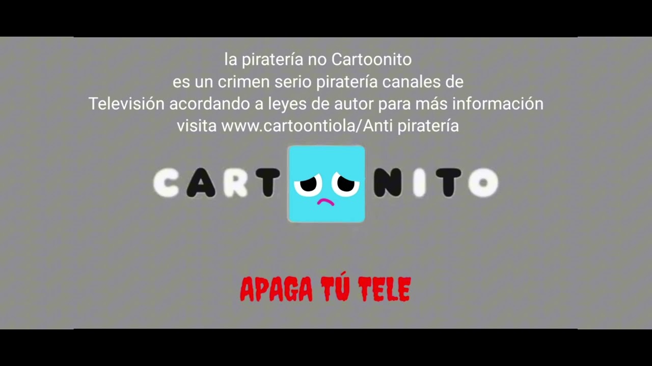pantalla antipiratería de Cartoonito pero es falsa 