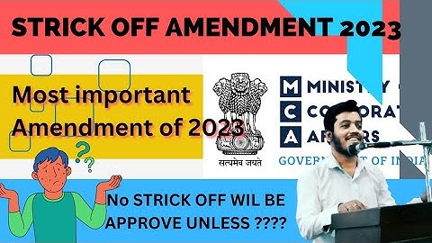 STRICK OFF AMENDMENT 2023 || AOC 4 AND MGT 7 IS Mandatory ? BEFORE STK 2 ? || THE LEGAL TIME