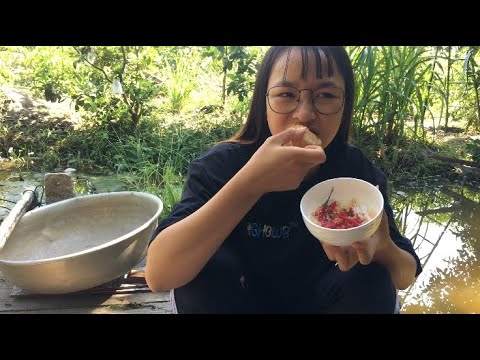 Video Trái Rừng Chấm Với Chén Muối Ớt Cay Đỏ Tươi - youtube