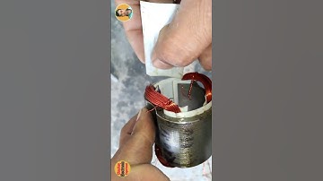 Angle Grinder Field Coil Winding. Chauhan Electronic Experiment.