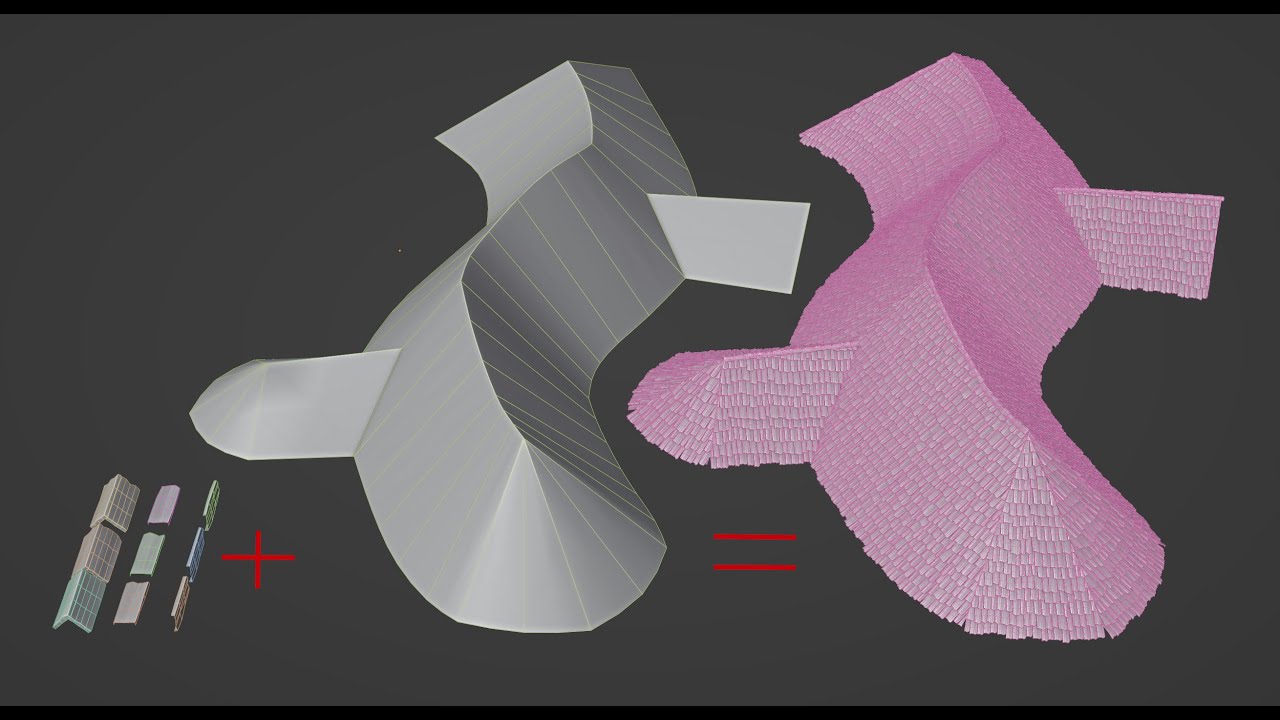 ARCH TILER for bender 4.0.2 - [pavement, wall and roof tile generator] - scene viewport walkthrough