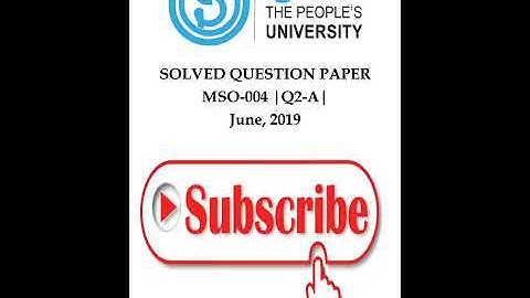 MSO - 4 | Q2 | Section - A | June 2019 | Solved Question Paper | IGNOU || Shorts