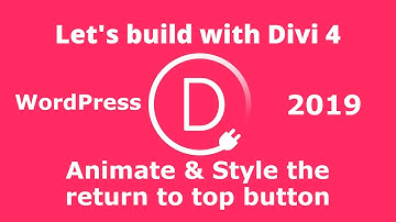 How to animate and style the return to top button