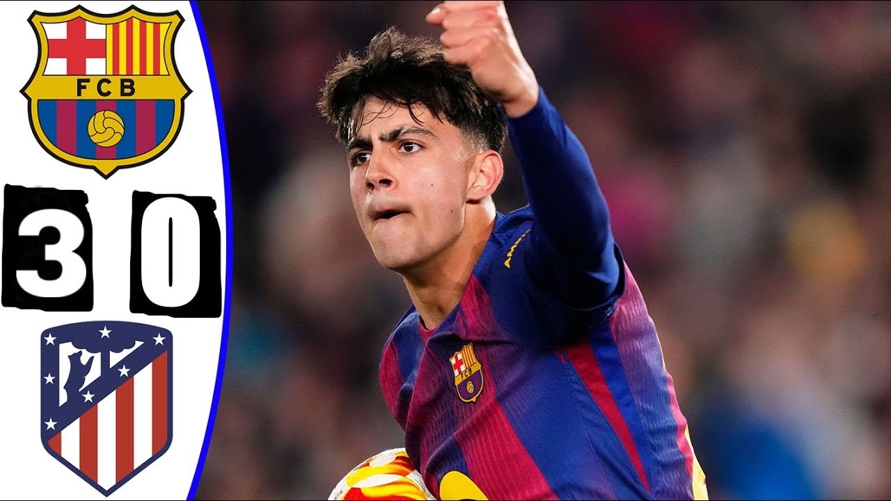 ملخص مباراة برشلونة واتلتيكو مدريد 3-0 كاس ملك اسبانيا