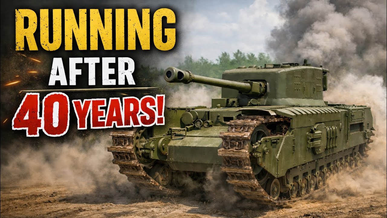 We Started a WWII Churchill Crocodile Tank That Hadn’t Run in 40 Years