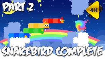 Snakebird Complete | Walkthrough Part 2 Gameplay FULL GAME (4K UHD 60FPS) - No Commentary