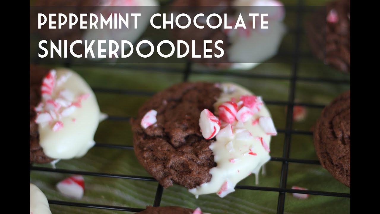 Peppermint Chocolate Snickerdoodles - Holiday Cookie Recipe - Total Noms & #KINCookieCollab - YouTube