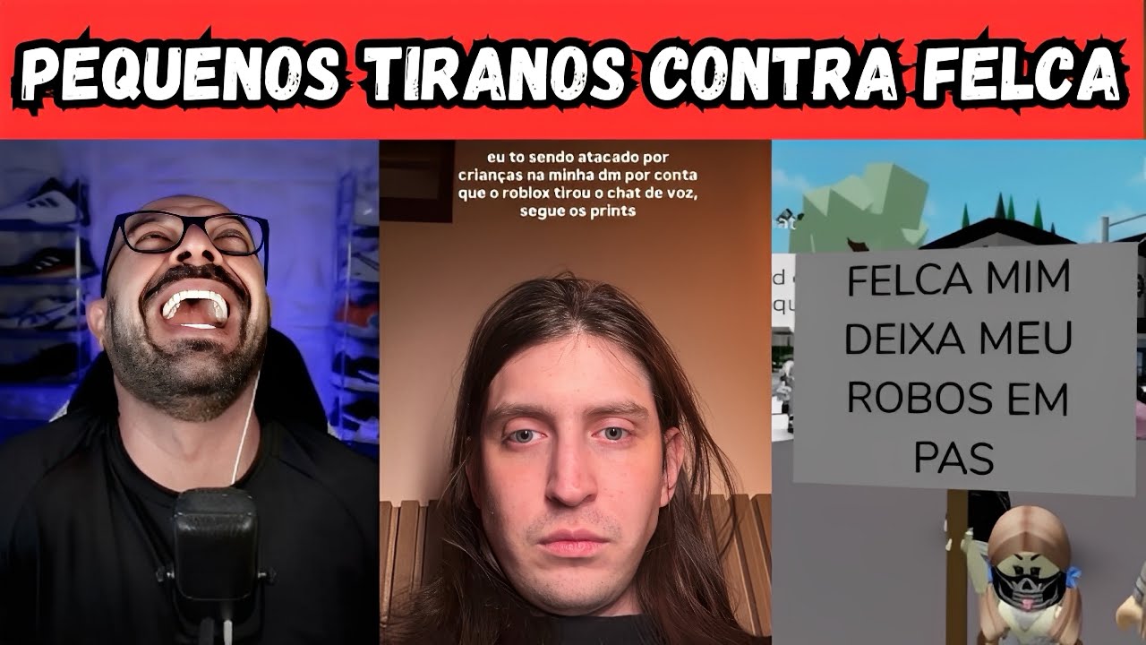 Protesto contra o Felca dentro do Roblox