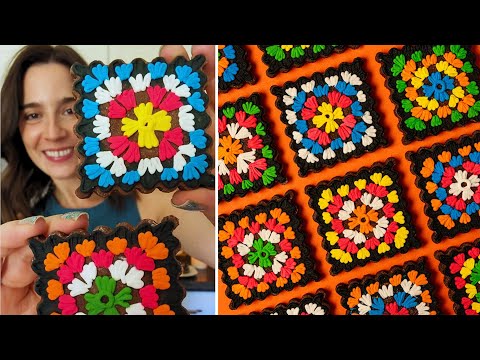 Satisfying Cookie Decorating | Royal Icing Decorated Cookies Inspired By Crochet And Embroidery