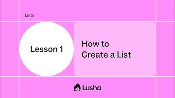 Lists- Lesson 1: How to Create a List