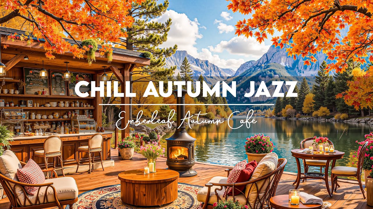 Cozy Autumn Weekend 🍁 Relaxing Jazz Music with Fireplace Crackling for Focus & Peace