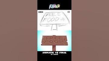 FUNHOUSE | Free Food! (ANIMATIC vs FINAL) #shorts #funhouse #geometrydash #animation
