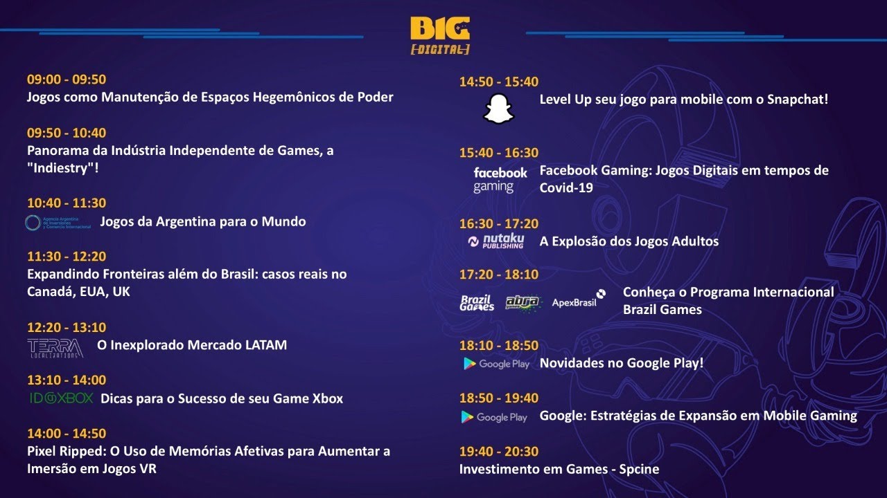 🎮 🔴 BIG Digital 2020 - TALKS 25/06 [ENGLISH]