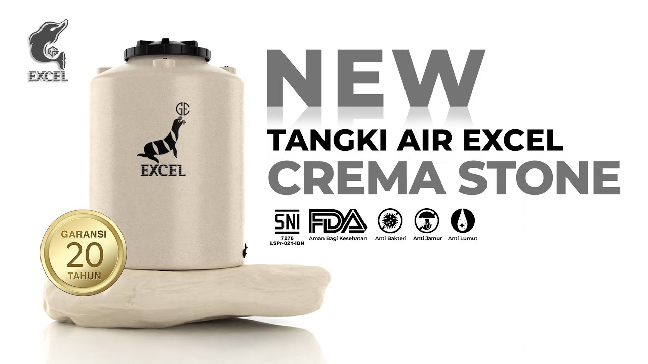 WARNA BARU! Tandon air EXCEL crema stone, bikin rumah idaman jadi lebih nyaman