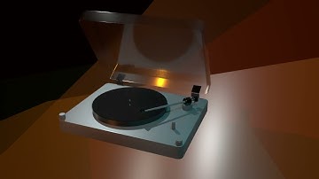 Blender record player model and simple animation /2021