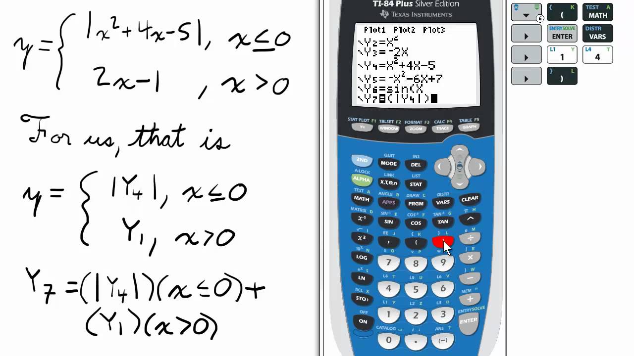 Graphing Piecewise Functions Two Part TI 84 Calculator YouTube