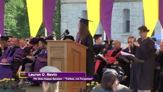 Lauren Nevin, 2015 Phi Beta Kappa Speaker: "Folded, Not Forgotten"