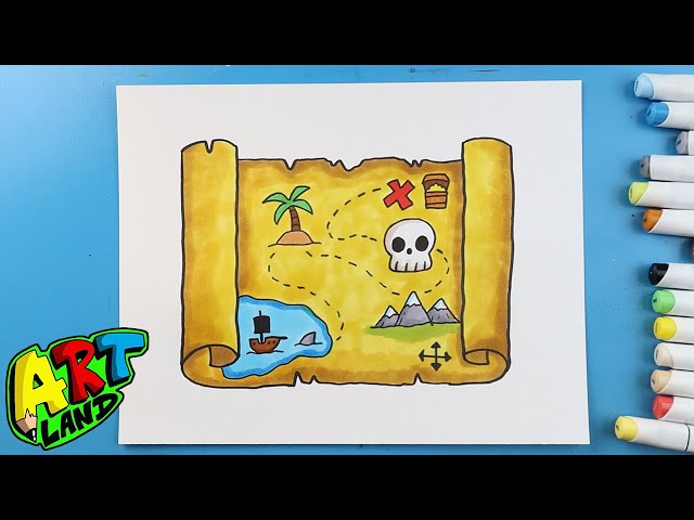 How to Draw a Treasure Map - YouTube