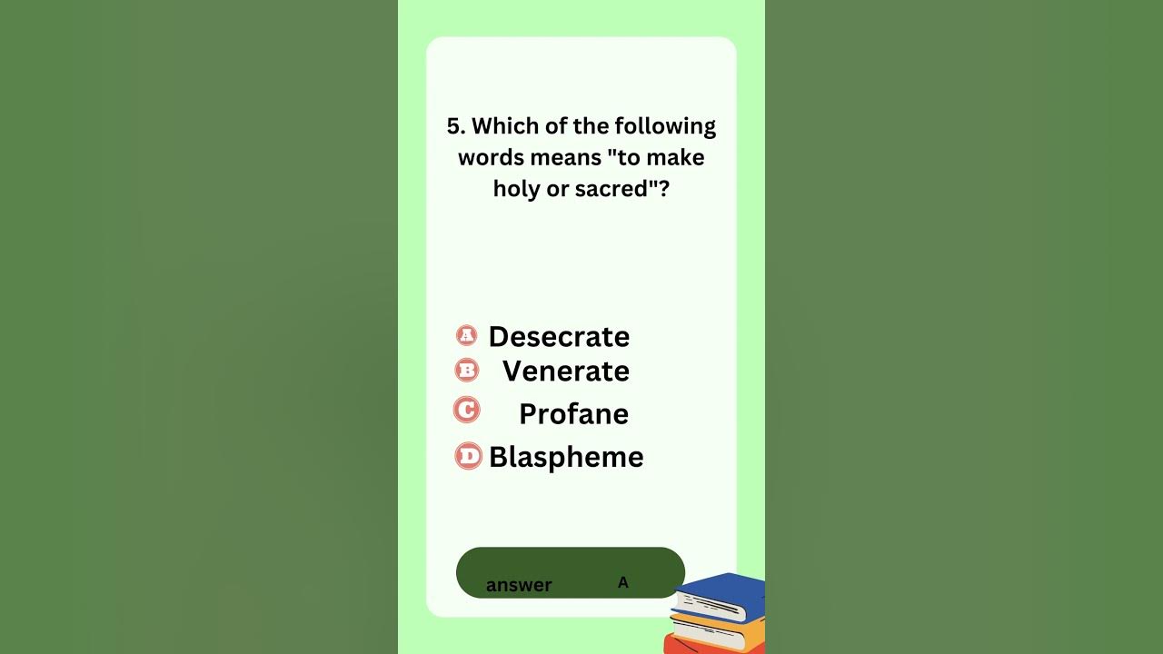 which-of-the-following-words-means-to-make-holy-or-sacred-youtube