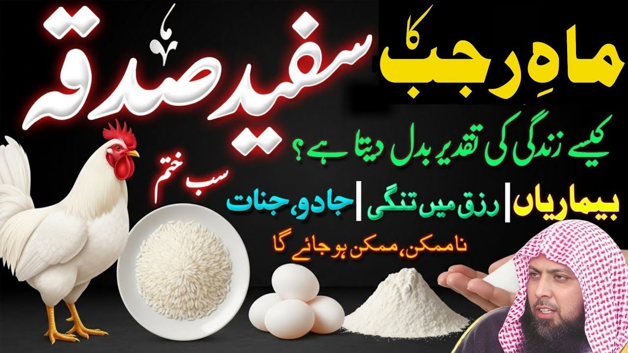 Mah E Rajab Ka Safed Sadqa Taqdeer Badal Dega | Bimariyan Tangdasti Sab Khatam | Rizq Ki Barish Hogi