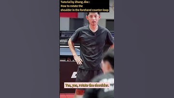 Tutorial by Zhang Jike :How to rotate the shoulder in the forehand counter-loop #zhangjike # #malong