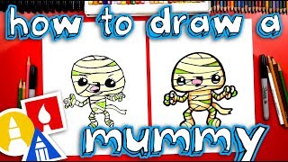 how to draw a funny mummy
