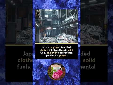 Japan recycles discarded clothes into bioethanol, solid fuels, and even experimental jet fuel for