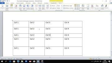 Variare le dimensioni delle righe e delle colonne in una tabella