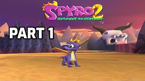 Spyro 2: Gateway to Glimmer (PS1) full playthrough 100% - Part 1