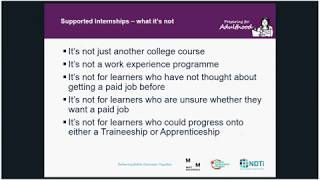 Supported Internships webinar