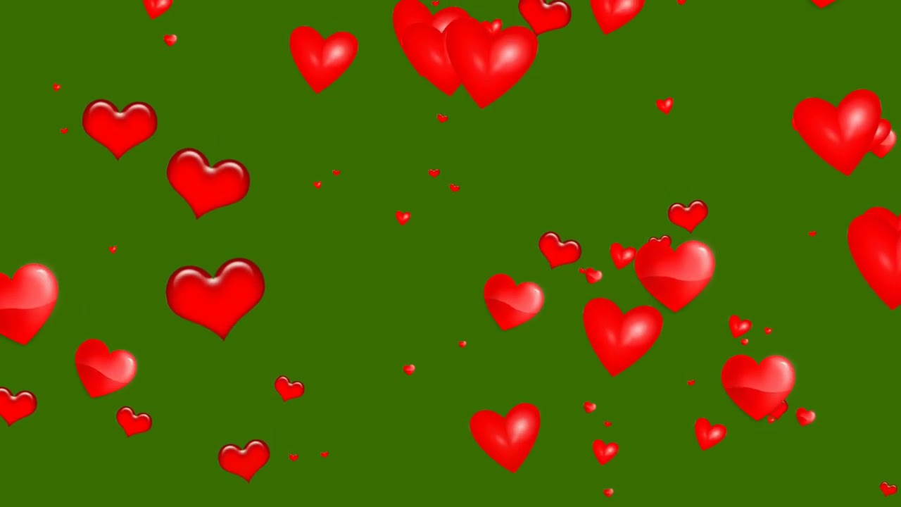 4k Heart green screen background Free green screen animation |chroma key |green screen effects