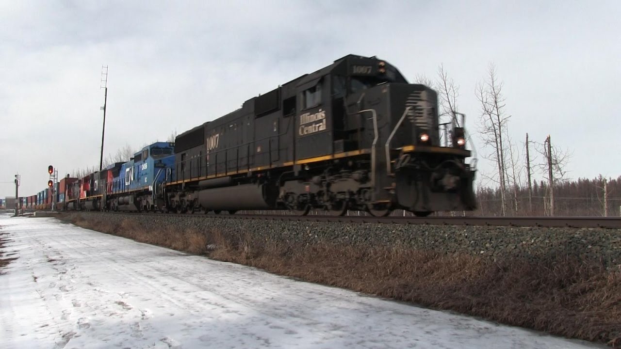 CN Train Spotting HD: IC 1007 2456 CN 5639 & IC 2702 Leads CN Q198 At ...